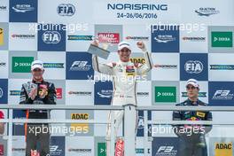 podium, Lance Stroll (CAN) Prema Powerteam Dallara F312 - Mercedes-Benz,  26.06.2016. FIA F3 European Championship 2016, Round 5, Race 3, Norisring, Germany