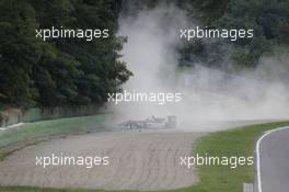 Maximilian Günther (GER) Prema Powerteam Dallara F312 – Mercedes-Benz in the gravel.  30.09.2016. FIA F3 European Championship 2016, Round 9, Qualifying, Imola, Italy