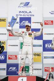 Podium: Race winner Lance Stroll (CAN) Prema Powerteam Dallara F312 â€“ Mercedes-Benz.  02.10.2016. FIA F3 European Championship 2016, Round 9, Race 2, Imola, Italy