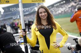 Grid girl of Sérgio Sette Câmara (BRA) Motopark Dallara F312 - Volkswagen.  16.10.2016. FIA F3 European Championship 2016, Round 10, Race 1, Hockenheimring, Germany