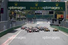 Race 2, Start of the race 19.06.2016. GP2 Series, Rd 3, Baku, Azerbaijan, Sunday.