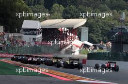 Race 1, Start of the race 27.08.2016. GP2 Series, Rd 8, Spa-Francorchamps, Belgium, Saturday.