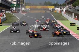 Race 1, Start of the race 14.05.2016. GP2 Series, Rd 1, Barcelona, Spain, Saturday.