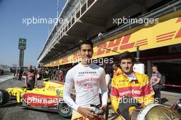Race 2, Sean Gelael (INA) Campos Racing and Mitch Evans (NZL) Campos Racing 15.05.2016. GP2 Series, Rd 1, Barcelona, Spain, Sunday.
