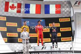 Race 1, 1st position  Norman Nato (FRA) Racing Engineering, 2nd position Nicolas Latifi (CAN) Dams and 3rd position Pierre Gasly (FRA) PREMA Racing 14.05.2016. GP2 Series, Rd 1, Barcelona, Spain, Saturday.
