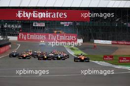 Race 1, Start of the race 09.07.2016. GP2 Series, Rd 5, Silverstone, England, Saturday.
