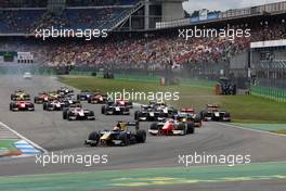Race 2, Start of the race 31.07.2016. GP2 Series, Rd 7, Hockenheim, Germany, Sunday.