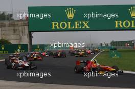 Race 2, Start of the race 24.07.2016. GP2 Series, Rd 6, Budapest, Hungary, Sunday.