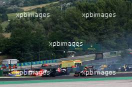 Race 2, Crash, Arthur Pic (FRA) Rapax 24.07.2016. GP2 Series, Rd 6, Budapest, Hungary, Sunday.