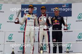 Race 2, 1st position Luca Ghiotto (ITA) Trident, 2nd position Raffaele Marciello (ITA) Russian Time and 3rd position Pierre Gasly (FRA) PREMA Racing 02.10.2016. GP2 Series, Rd 10, Sepang, Malaysia, Sunday.