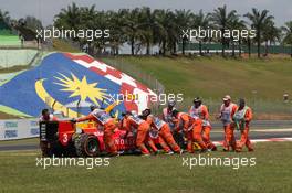 Race 2, Crash,  Norman Nato (FRA) Racing Engineering retires from the race 02.10.2016. GP2 Series, Rd 10, Sepang, Malaysia, Sunday.