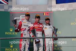 Race 1,  1st position Charles Leclerc (MON) ART Grand Prix, 2nd position Jake Dennis (GBR) Arden International and 3rd position Nyck De Vries (HOL) ART Grand Prix 27.08.2016. GP3 Series, Rd 6, Spa-Francorchamps, Belgium, Saturday.