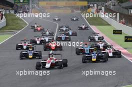 Race 1,  Start of the race 14.05.2016. GP3 Series, Rd 1, Barcelona, Spain, Saturday.
