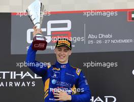 Race 2, Jake Hughes (GBR) DAMS race winner 27.11.2016. GP3 Series, Rd 9, Yas Marina Circuit, Abu Dhabi, UAE, Sunday.