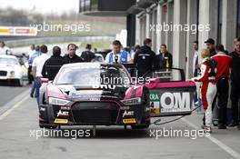 #44 Aust Motorsport, Audi R8 LMS: Mikaela Åhlin-Kottulinsky, Marco Bonanomi. 04.-05.04.2016, ADAC GT-Masters, Pre Season Testing, Motorsport Arena Oschersleben, Germany.
