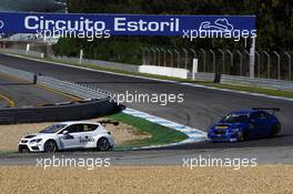 24.04.2016 - Race 2, Francisco Mora (POR) SEAT LeÃ³n Cup Racer, Baporo Motorsport and Luca Rangoni (ITA) Subaru STi TCR, Top Run Motorsport 22-24.04.2016 TCR International Series, Round 2, Estoril, Portugal
