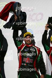 Ricardo Gonzalez (MEX) #43 RGR Sport by Morand Oreca 05 - Nissan on the podium. 03.09.2016. FIA World Endurance Championship, Rd 5, 6 Hours of Mexico, Mexico City, Mexico.