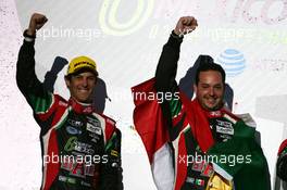 (L to R): Bruno Senna (BRA) and Ricardo Gonzalez (MEX) #43 RGR Sport by Morand Oreca 05 - Nissan on the podium. 03.09.2016. FIA World Endurance Championship, Rd 5, 6 Hours of Mexico, Mexico City, Mexico.