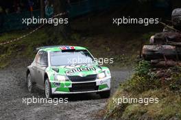 Ole Christian Veiby (NOR) - St ig Rune SkjÃ¦rmoen (NOR) Skoda Fabia R5, PRINTSPORT 27-29.10.2016 FIA World Rally Championship 2016, Rd 13, Wales Rally GB, Great Britain