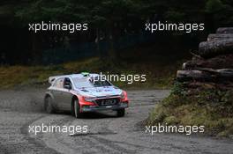 Hayden Paddon (NZL) John Kennard (NZ), Hyundai i20 WRC, Hyundai Motorsport 27-29.10.2016 FIA World Rally Championship 2016, Rd 13, Wales Rally GB, Great Britain