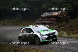 Jan Kopeckyy (CZE) - Pavel Dresler (CZE) Skoda Fabia R5, SKODA MOTORSPORT 27-29.10.2016 FIA World Rally Championship 2016, Rd 13, Wales Rally GB, Great Britain