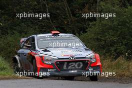 Dani Sordo (ESP)-Marc Marti (ESP), Hyundai New i20 WRC, Hyundai Motorsport 18-24.08.2016 FIA World Rally Championship 2016, Rd 9, Rally Deutschland, Trier, Germany