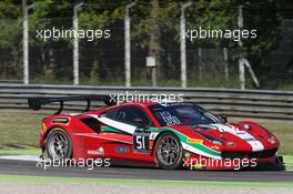 Ishikawa Motoaki (JPN), Lorenzo Bontempelli (ITA), Olivier Beretta (MCO), Ferrari 488 GT3, AF Corse (Pro-Am Cup) 22.04.2017-23.04.2016 Blancpain Sprint Series, Round 2, Monza, Italy