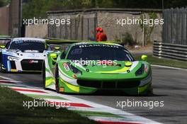 Alexander Mattschull (DEU), Daniel Keilwitz (DEU), Rinat Salikhov (RUS), Ferrari 488 GT3, Rinaldi Racing (Pro-Am Cup) 22.04.2017-23.04.2016 Blancpain Sprint Series, Round 2, Monza, Italy