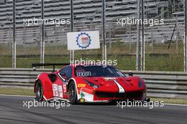 Alex Demerdjian (LBN), Davide Rizzo (ITA), Abigail Eaton (GBR), Ferrari 488 GT3, AF Corse (AM Cup) 22.04.2017-23.04.2016 Blancpain Sprint Series, Round 2, Monza, Italy
