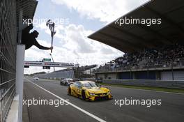 Race winner Timo Glock (GER) BMW Team RMG, BMW M4 DTM takes the chequered flag. 19.08.2017, DTM Round 6, Circuit Zandvoort, Netherlands, Saturday.