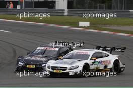 Marco Wittmann (GER) - BMW M4 DTM BMW Team RMG Paul Di Resta (GBR) - Mercedes-AMG C63 DTM Mercedes-AMG Motorsport SILBERPFEIL Energy 10.09.2017, DTM Round 7, Nürburgring, Germany, Sunday.