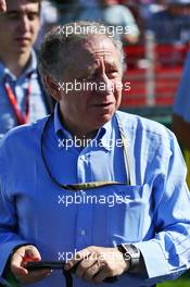 Jean Todt (FRA) FIA President on the grid. 26.03.2017. Formula 1 World Championship, Rd 1, Australian Grand Prix, Albert Park, Melbourne, Australia, Race Day.