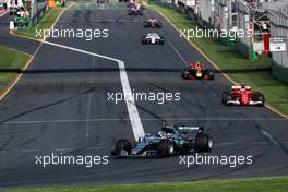 Valtteri Bottas (FIN) Mercedes AMG F1 W08. 26.03.2017. Formula 1 World Championship, Rd 1, Australian Grand Prix, Albert Park, Melbourne, Australia, Race Day.