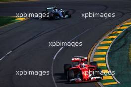 Sebastian Vettel (GER) Ferrari SF70H. 26.03.2017. Formula 1 World Championship, Rd 1, Australian Grand Prix, Albert Park, Melbourne, Australia, Race Day.