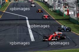 Sebastian Vettel (GER) Ferrari SF70H. 26.03.2017. Formula 1 World Championship, Rd 1, Australian Grand Prix, Albert Park, Melbourne, Australia, Race Day.