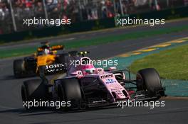 Esteban Ocon (FRA) Sahara Force India F1 VJM10. 26.03.2017. Formula 1 World Championship, Rd 1, Australian Grand Prix, Albert Park, Melbourne, Australia, Race Day.