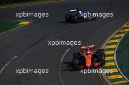 Stoffel Vandoorne (BEL) McLaren MCL32. 26.03.2017. Formula 1 World Championship, Rd 1, Australian Grand Prix, Albert Park, Melbourne, Australia, Race Day.