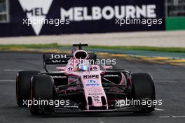 Sergio Perez (MEX) Sahara Force India F1 VJM10. 25.03.2017. Formula 1 World Championship, Rd 1, Australian Grand Prix, Albert Park, Melbourne, Australia, Qualifying Day.