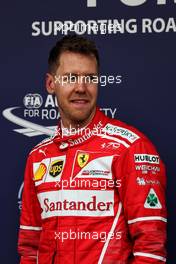 Sebastian Vettel (GER) Ferrari in qualifying parc ferme. 25.03.2017. Formula 1 World Championship, Rd 1, Australian Grand Prix, Albert Park, Melbourne, Australia, Qualifying Day.