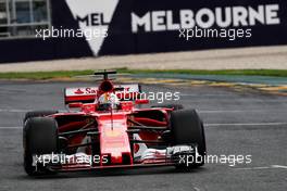Sebastian Vettel (GER) Ferrari SF70H. 25.03.2017. Formula 1 World Championship, Rd 1, Australian Grand Prix, Albert Park, Melbourne, Australia, Qualifying Day.