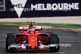 Kimi Raikkonen (FIN) Ferrari SF70H. 25.03.2017. Formula 1 World Championship, Rd 1, Australian Grand Prix, Albert Park, Melbourne, Australia, Qualifying Day.