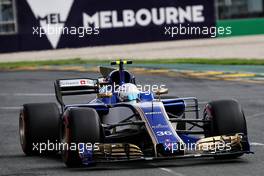 Antonio Giovinazzi (ITA) Sauber C36. 25.03.2017. Formula 1 World Championship, Rd 1, Australian Grand Prix, Albert Park, Melbourne, Australia, Qualifying Day.