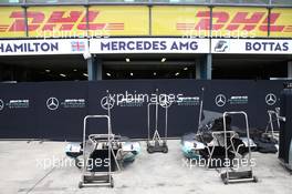 Mercedes Garage. 22.03.2017. Formula 1 World Championship, Rd 1, Australian Grand Prix, Albert Park, Melbourne, Australia, Preparation Day.