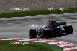 Stoffel Vandoorne (BEL) McLaren MCL32 running sensor equipment. 07.07.2017. Formula 1 World Championship, Rd 9, Austrian Grand Prix, Spielberg, Austria, Practice Day.