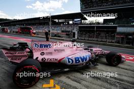 Sergio Perez (MEX) Sahara Force India F1 VJM10 leaves the pits. 07.07.2017. Formula 1 World Championship, Rd 9, Austrian Grand Prix, Spielberg, Austria, Practice Day.