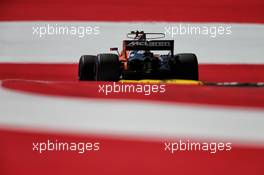 Stoffel Vandoorne (BEL) McLaren MCL32. 07.07.2017. Formula 1 World Championship, Rd 9, Austrian Grand Prix, Spielberg, Austria, Practice Day.