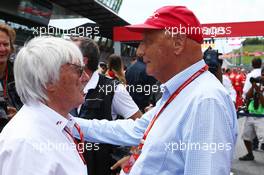 Bernie Ecclestone and Nikki Lauda. 09.07.2017. Formula 1 World Championship, Rd 9, Austrian Grand Prix, Spielberg, Austria, Race Day.