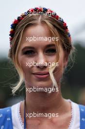 Grid girl. 09.07.2017. Formula 1 World Championship, Rd 9, Austrian Grand Prix, Spielberg, Austria, Race Day.