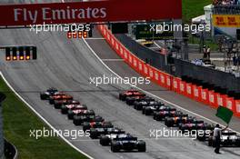 The start of the race. 09.07.2017. Formula 1 World Championship, Rd 9, Austrian Grand Prix, Spielberg, Austria, Race Day.