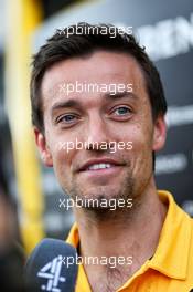 Jolyon Palmer (GBR) Renault Sport F1 Team with the media. 06.07.2017. Formula 1 World Championship, Rd 9, Austrian Grand Prix, Spielberg, Austria, Preparation Day.